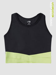 Women's Contrast Racerback Sports Tank Top Yoga Sleeveless Activewear