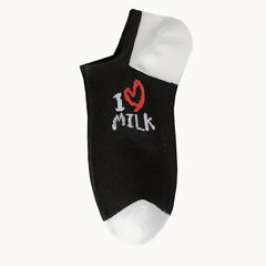 5 Pairs Heart Print Low Cut Ankle Socks Women's Stockings