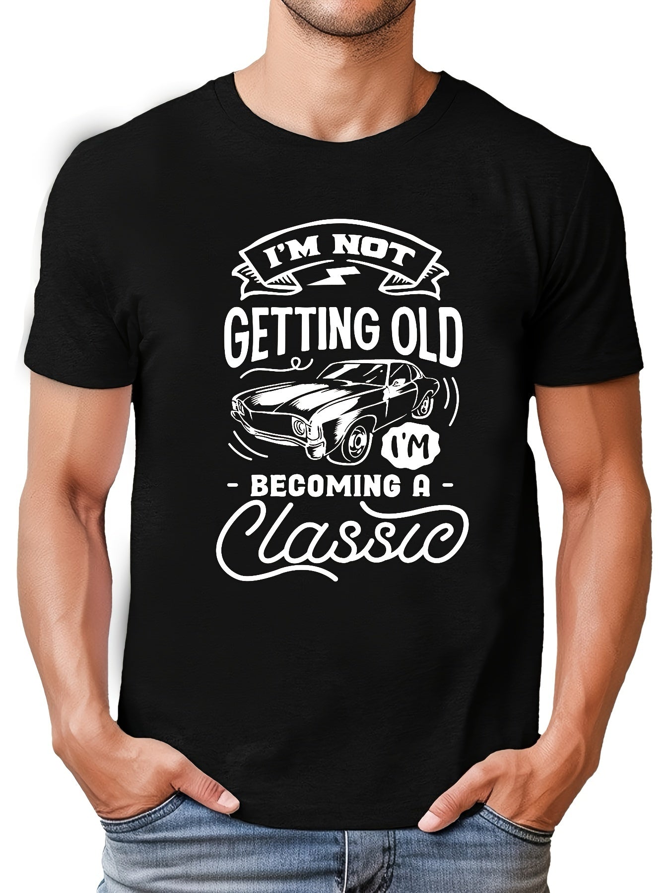 Funny Pattern Print Men's Short Sleeve T-shirt Graphic Tee