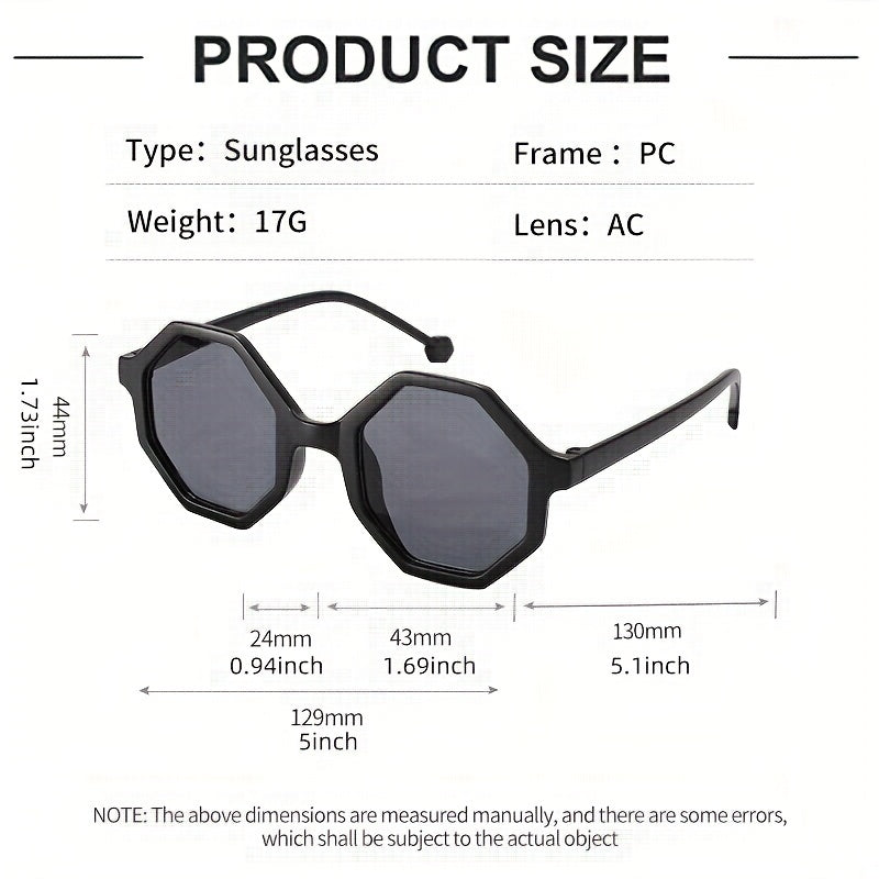 Kids Polygon Sunglasses Girls UV400 Eye Protection Glasses