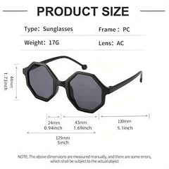 Kids Polygon Sunglasses Girls UV400 Eye Protection Glasses