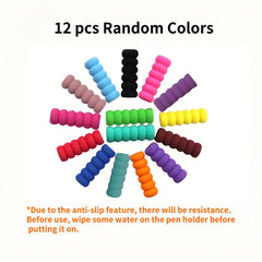 12pcs Wooden Pencils w/ Soft Foam Grips for Easy Writing