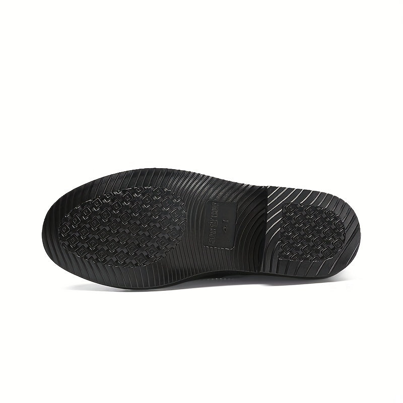 Men's PVC Round Toe Leather Shoes For Wedding Party Office