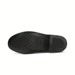 Men's PVC Round Toe Leather Shoes For Wedding Party Office