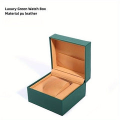 Right Angle Bezel Watch Box With Flip Cover PU Leather Watch Packaging Box