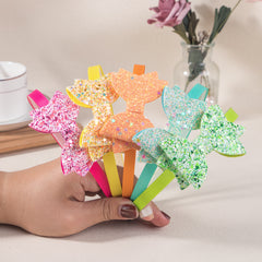 5pcs Girls Headbands Glitter Bow Hair Hoops Hairbands Hair Accessories
