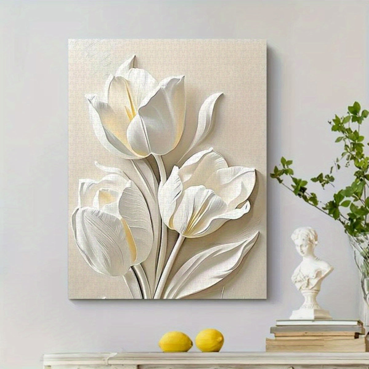 3D Relief Tulip Puzzle Large Frameless Cardboard Jigsaw for Adults