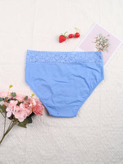 6 Pack Plus Size Lace Mid Rise Stretch Briefs