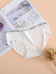 4pcs Soft Mid Waist Briefs Panties Pack