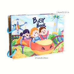 Colorful Interactive Busy Book for Kids 3+