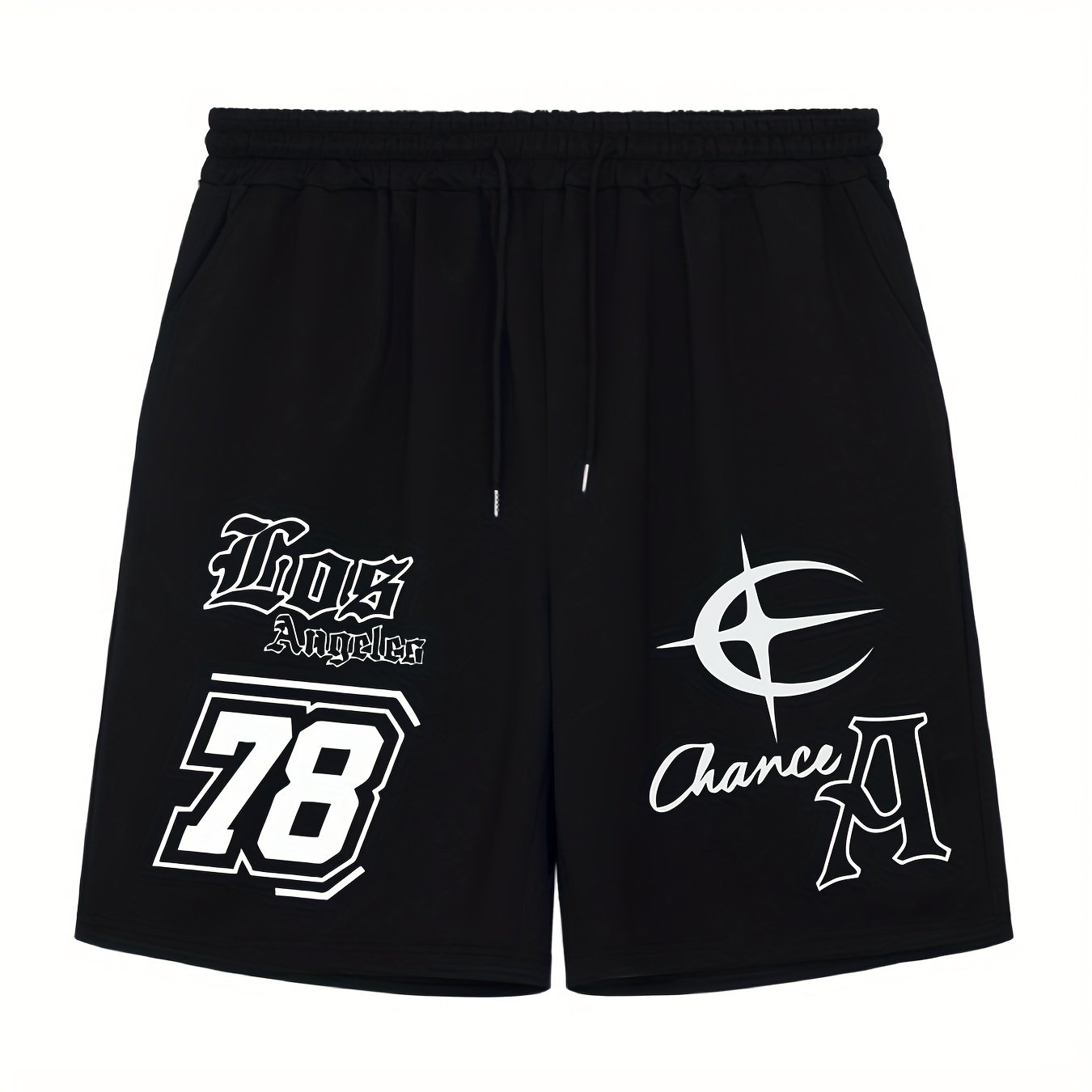 LA 198 Comfy Shorts Men's Casual Stretch Elastic Waist Drawstring Shorts