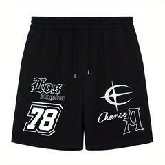 LA 198 Comfy Shorts Men's Casual Stretch Elastic Waist Drawstring Shorts