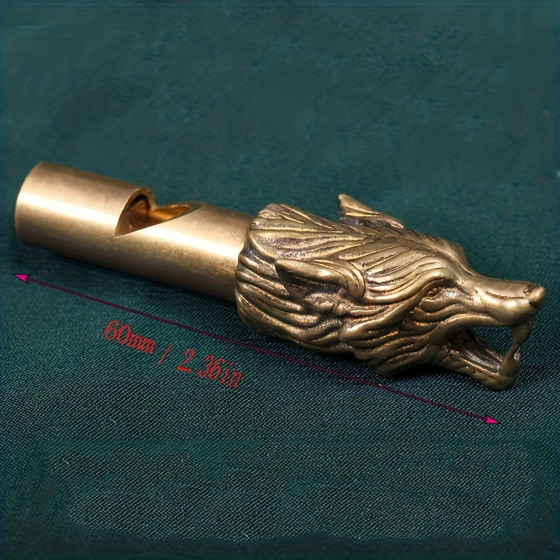 Retro Zodiac Whistle Brass Dragon Head Outdoor Emergency Supplies