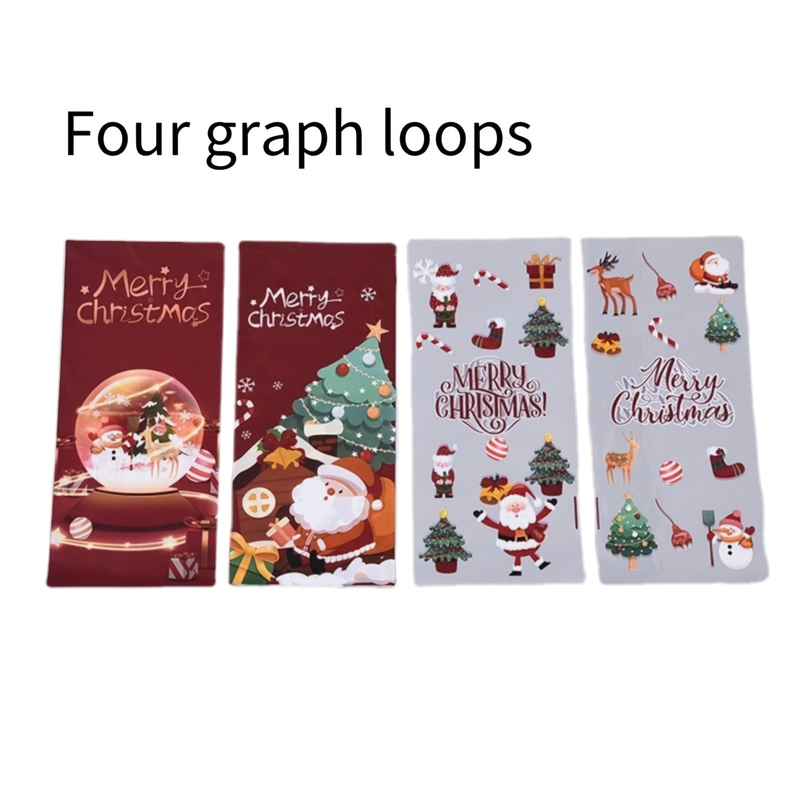 50pcs Christmas Candy Packaging Bag Small Gift DIY Baking Food Bag