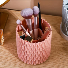 360 Rotating Cosmetic Brush Storage Bucket