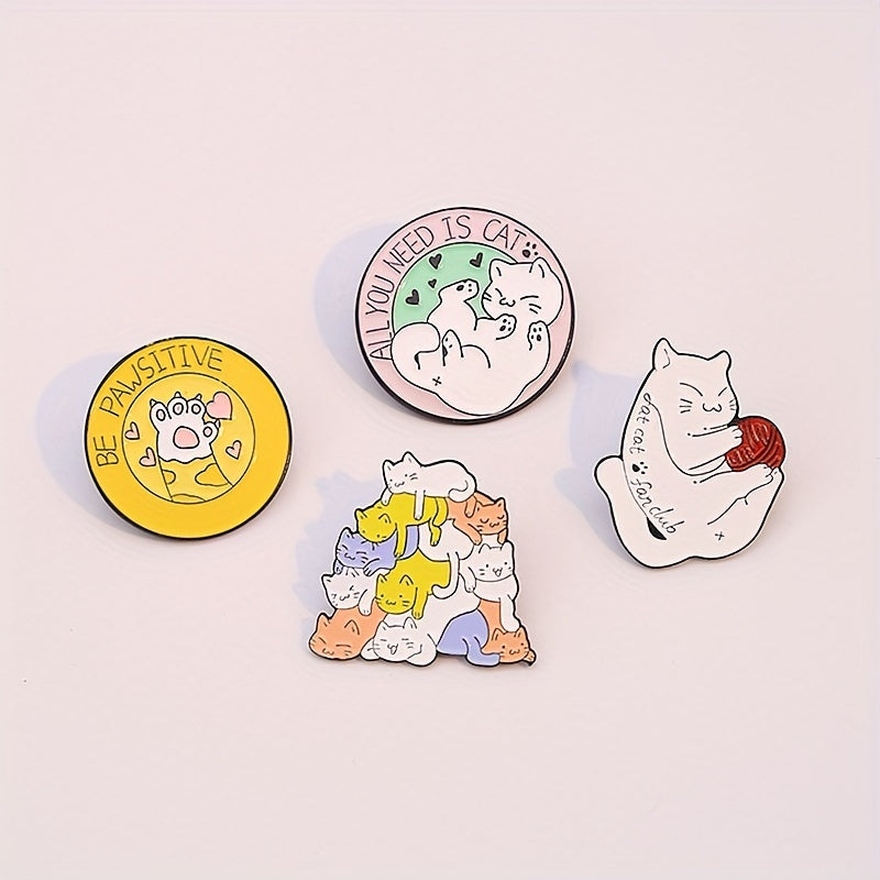 Cute Cat Brooch for Girls Clothing and Bags