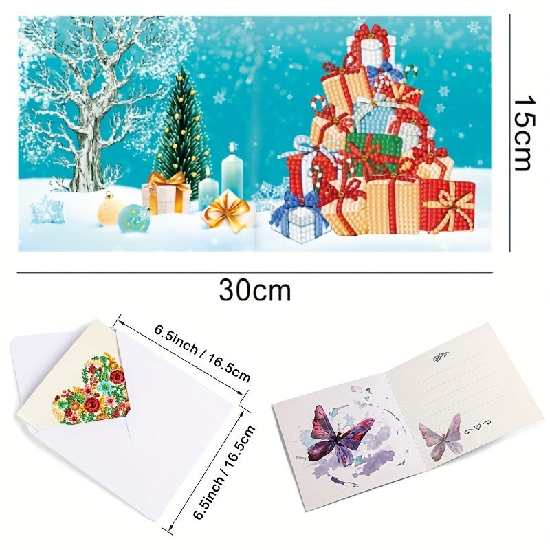 12pcs DIY Christmas Cards Diamonds Drawing Kit for Kids