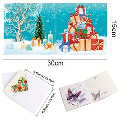 12pcs DIY Christmas Cards Diamonds Drawing Kit for Kids