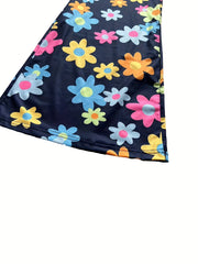 Floral Print High Rise Flare Leggings