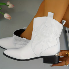 Women's Retro Western Embroidered Cowboy Boots