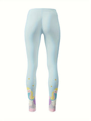 Unicorn Print Leggings Girls Thick Leggings Spring Fall Winter
