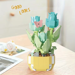 Educational Building Blocks Toy Birthday Party Gift Decoration Potted Plant