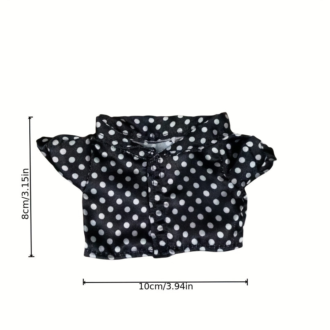 Cotton Doll Clothes Single Top And Polka Dot Shirt