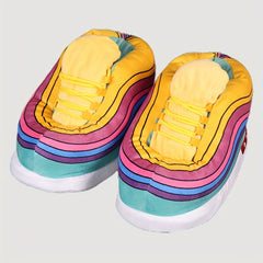Men's Block Warm Non-slip Home Shoes Winter
