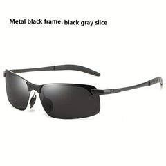 Metal Frame Polarized Sunglasses for Men