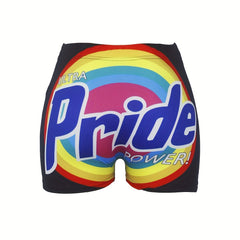 Pride Print Skinny Shorts for Women