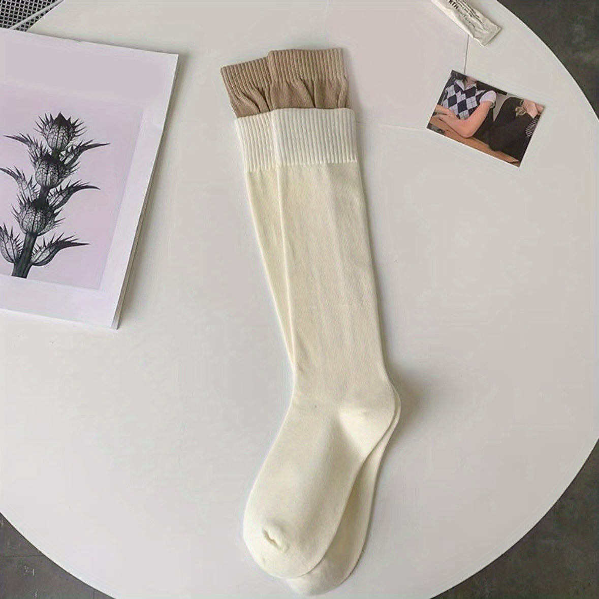 Colorblock Calf Socks - College Style Knee High Socks