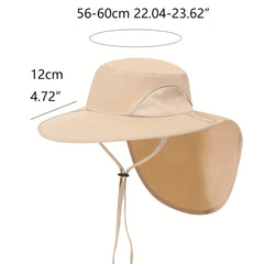 Sunshade Men's Bucket Hat with Face Covering for Fishing