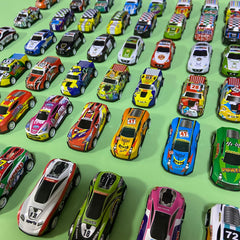 5-20pcs Pull Back Toy Cars Alloy Metal Die Cast Race Cars