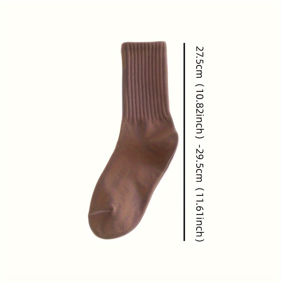6 Pairs Comfy Breathable Sports Crew Socks