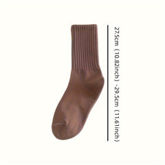 6 Pairs Comfy Breathable Sports Crew Socks