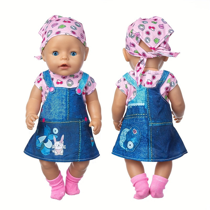 Imitative Denim Skirt Doll Clothes Fit 17" Baby Doll