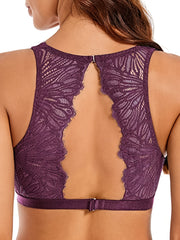 Floral Lace Plunge Bralette Comfortable & Stylish Tank Bra
