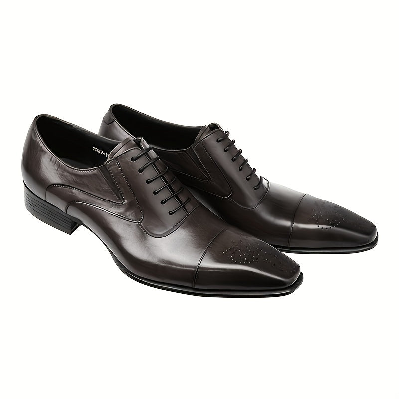 Men's Square Toe Oxford Shoes Non Slip Dress Shoes For Wedding Business