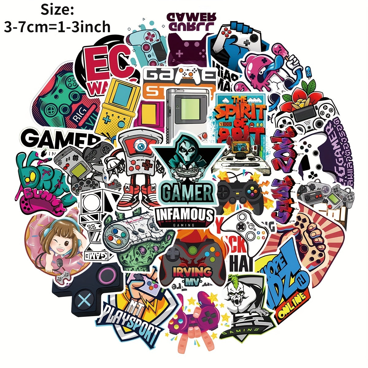 50pcs Retro Game Doodle Stickers Waterproof DIY Creative Decorative Stickers