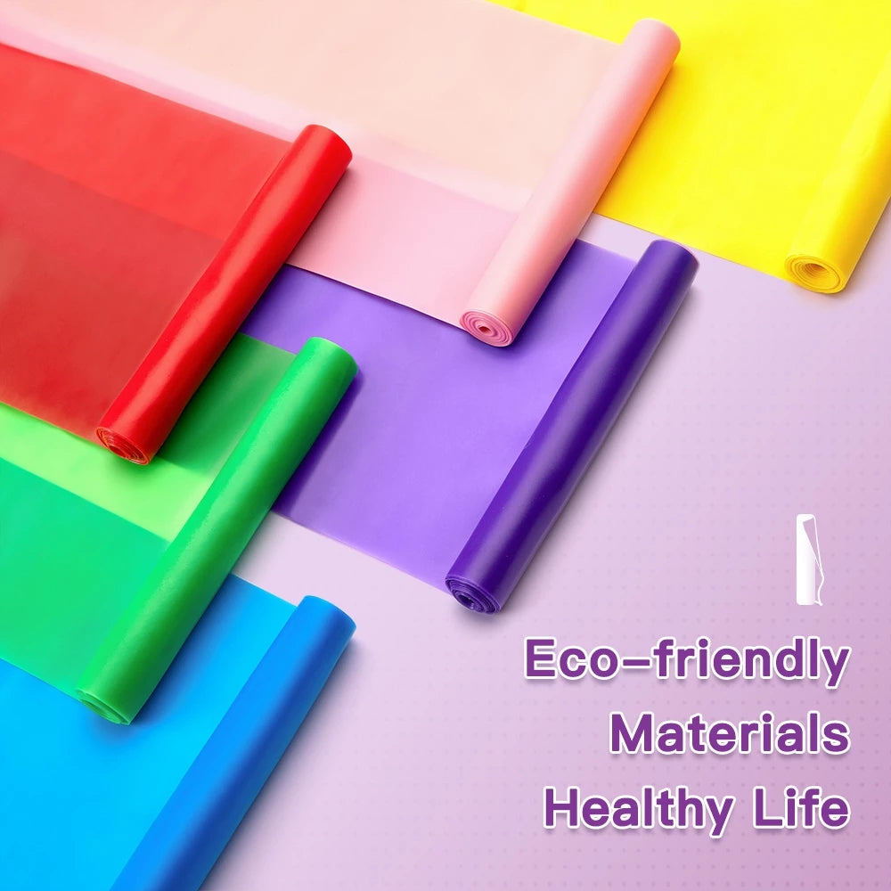 Natural Latex Rubber Yoga Pilates Resistance Bands for Fitness