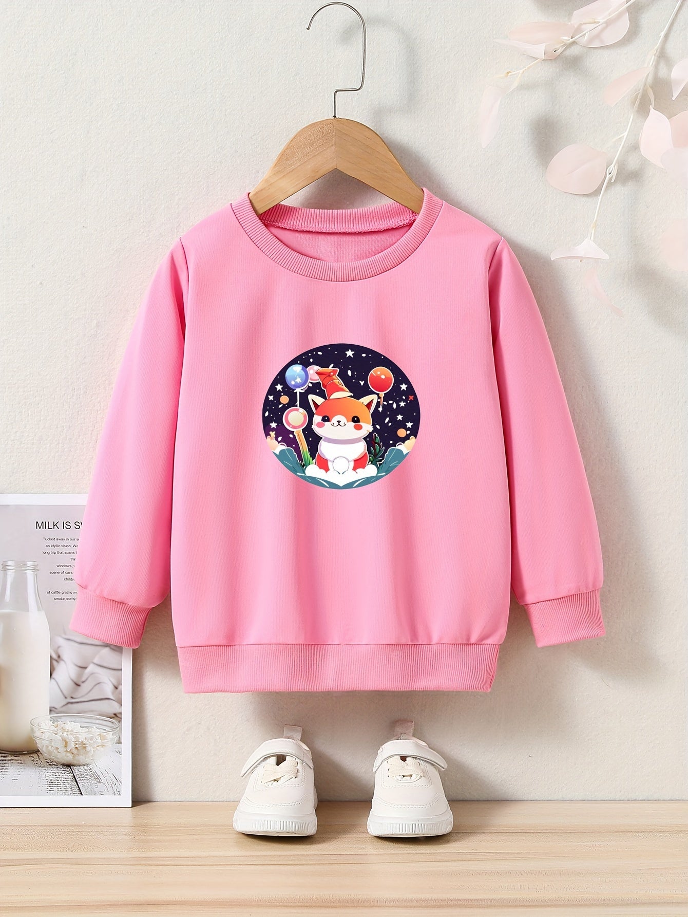Lovely Kitty In The Snow Crew Neck Sweatshirt