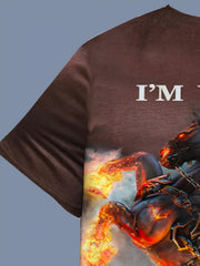 Street Style Winner Pattern Tee Shirt for Men