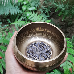 Nepal Chakra Yoga Singing Bowl with Leather Stick