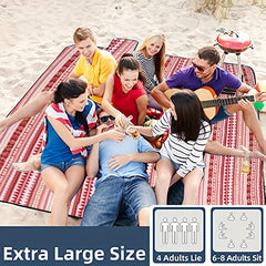 Waterproof Picnic Blanket 203x203cm, Large Beach Mat