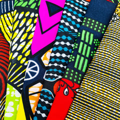 6pcs Ankara Printed Quilted Fabric for Sewing Facial Covering DIY