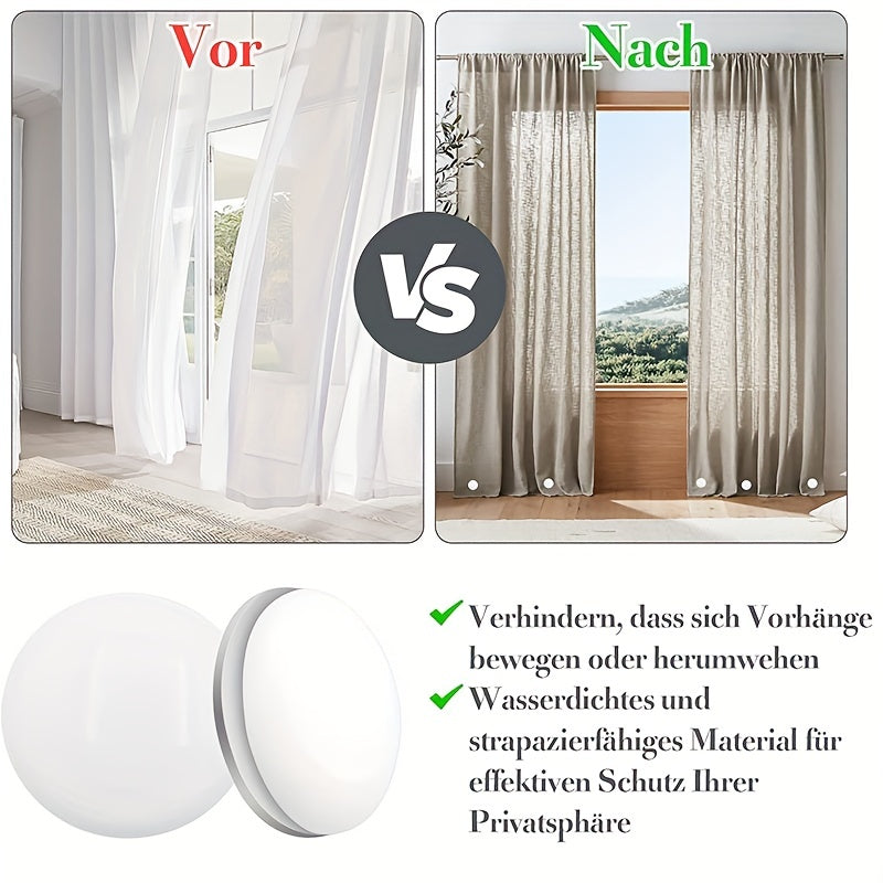 6 Pcs Magnetic Curtain Weights Plastic Heavy Duty No Sew Shower Curtain Magnets