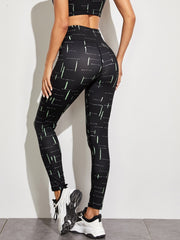 Patterned Yoga Pants for Women Stretchy Gym Leggings