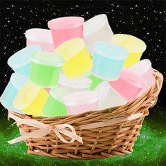 Glow Slime Crystal Clay Toy Set Stretchable Slime Colorful Clay Birthday Gift