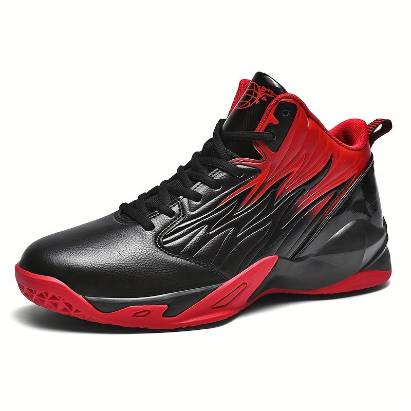 Men's Flame Pattern Basketball Sneakers - Assorted Colors