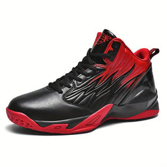 Men's Flame Pattern Basketball Sneakers - Assorted Colors